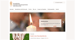 Desktop Screenshot of clarenbach.kirche-koeln.de