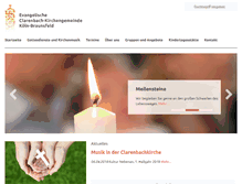 Tablet Screenshot of clarenbach.kirche-koeln.de